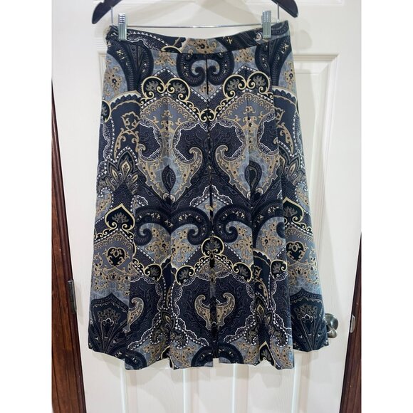 Geiger Collections Women's Paisley Skirt 38 Pure New Wool Viscose Lining - Picture 9 of 9